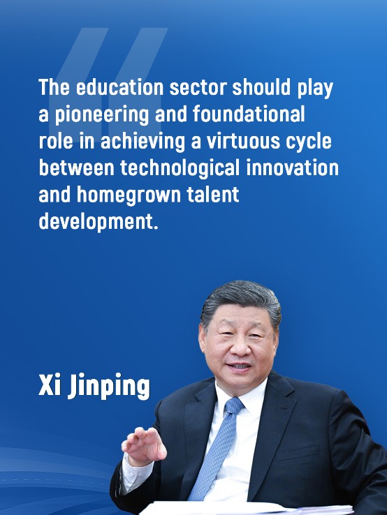 Xi emphasizes education in sci-tech and talent development