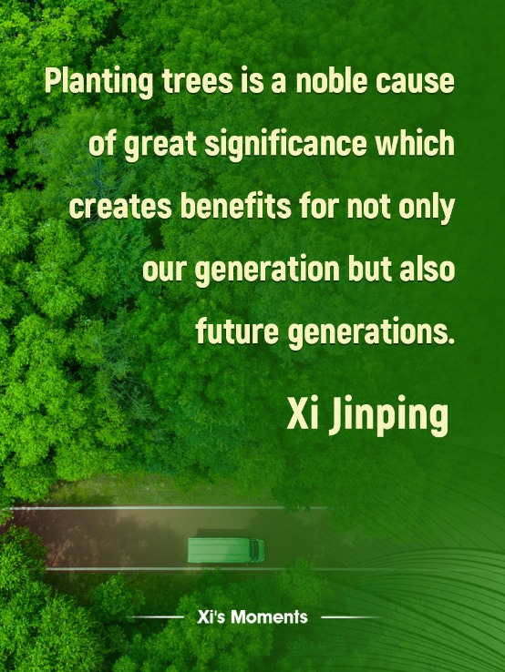 Xi: Planting trees a noble cause