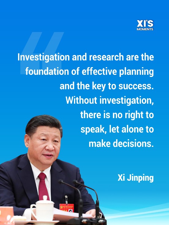 Xi on investigation and research